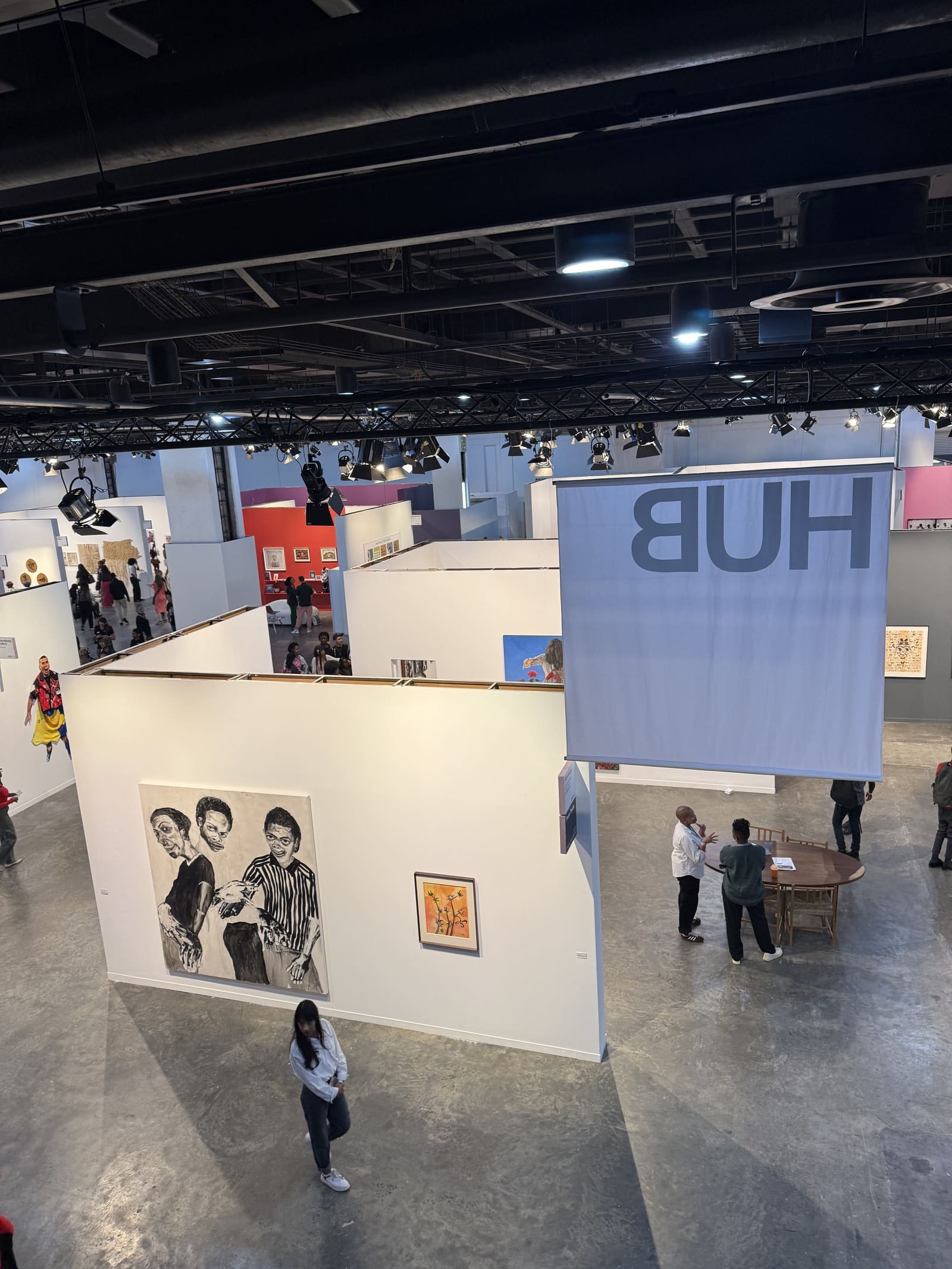 FNB Art Joburg fair floor, seen from above